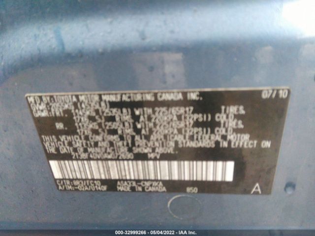 Photo 8 VIN: 2T3BF4DV0AW072690 - TOYOTA RAV4 