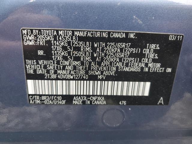 Photo 11 VIN: 2T3BF4DV0BW127740 - TOYOTA RAV4 