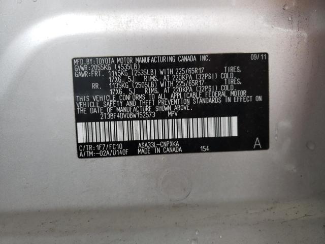 Photo 9 VIN: 2T3BF4DV0BW152573 - TOYOTA RAV4 