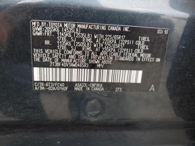 Photo 12 VIN: 2T3BF4DV1AW046583 - TOYOTA RAV4 