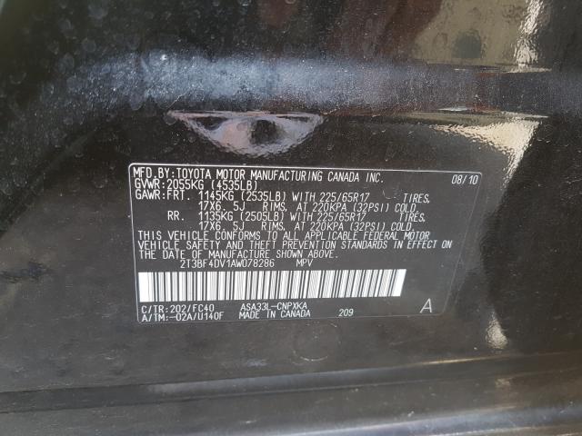 Photo 9 VIN: 2T3BF4DV1AW078286 - TOYOTA RAV4 