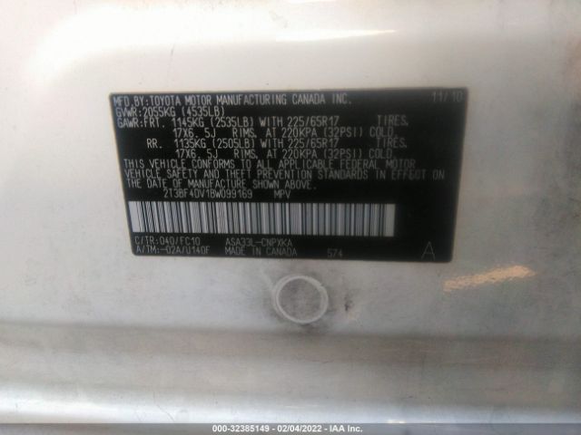 Photo 8 VIN: 2T3BF4DV1BW099169 - TOYOTA RAV4 