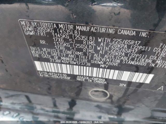 Photo 8 VIN: 2T3BF4DV1BW173738 - TOYOTA RAV4 