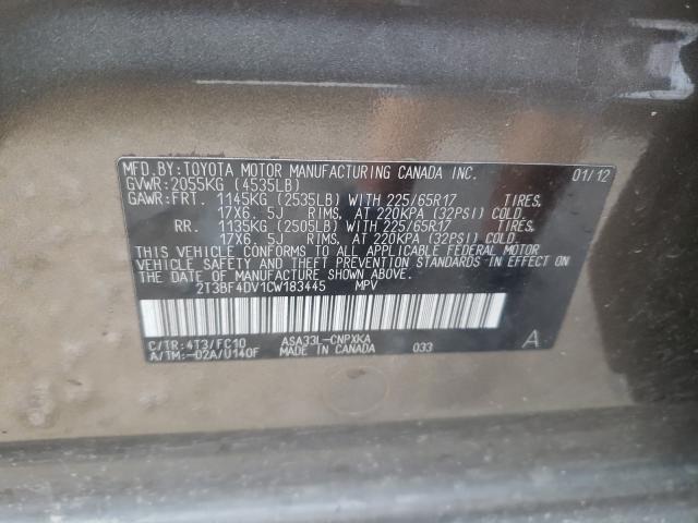 Photo 9 VIN: 2T3BF4DV1CW183445 - TOYOTA RAV4 