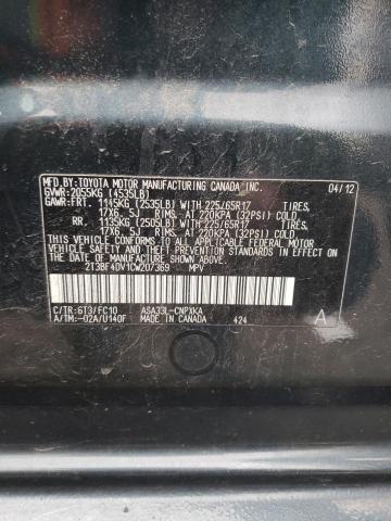 Photo 11 VIN: 2T3BF4DV1CW207369 - TOYOTA RAV4 