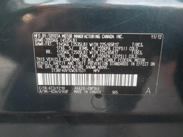 Photo 11 VIN: 2T3BF4DV1CW261531 - TOYOTA RAV4 