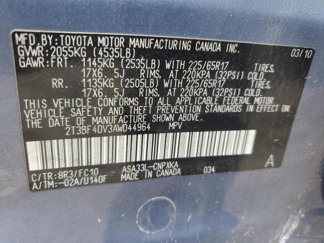 Photo 12 VIN: 2T3BF4DV3AW044964 - TOYOTA RAV4 