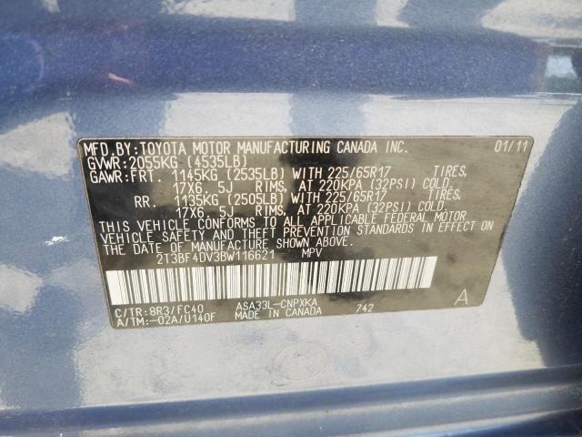 Photo 9 VIN: 2T3BF4DV3BW116621 - TOYOTA RAV4 