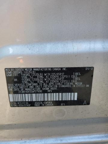 Photo 12 VIN: 2T3BF4DV3CW177890 - TOYOTA RAV4 