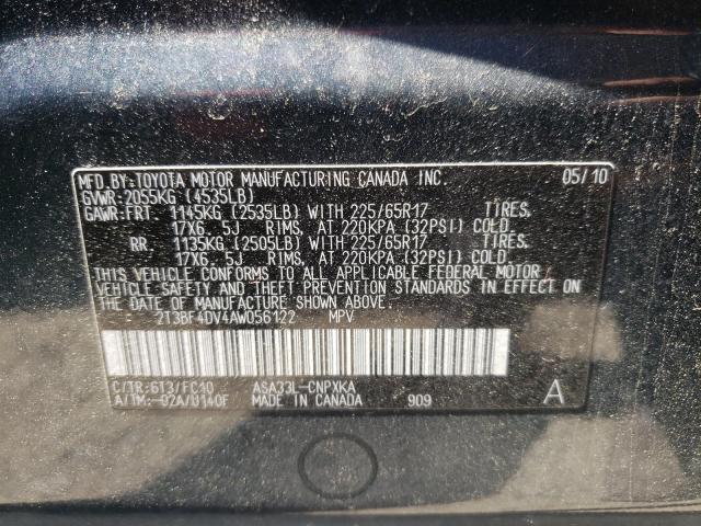 Photo 9 VIN: 2T3BF4DV4AW056122 - TOYOTA RAV4 