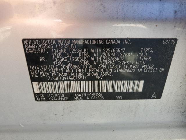 Photo 12 VIN: 2T3BF4DV4AW075947 - TOYOTA RAV4 