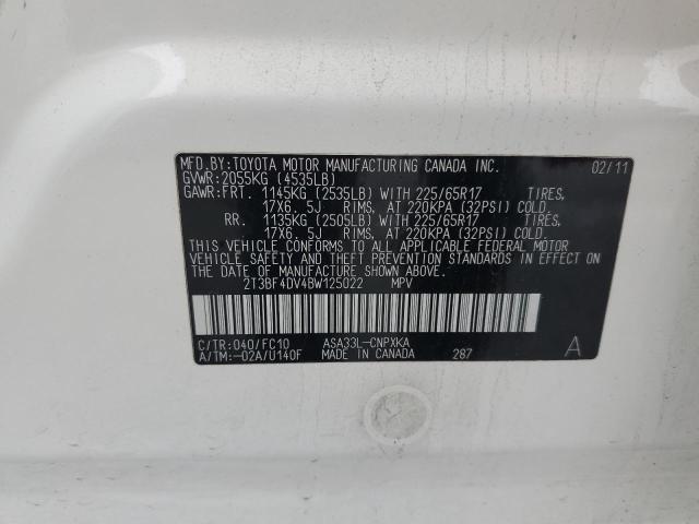 Photo 11 VIN: 2T3BF4DV4BW125022 - TOYOTA RAV4 