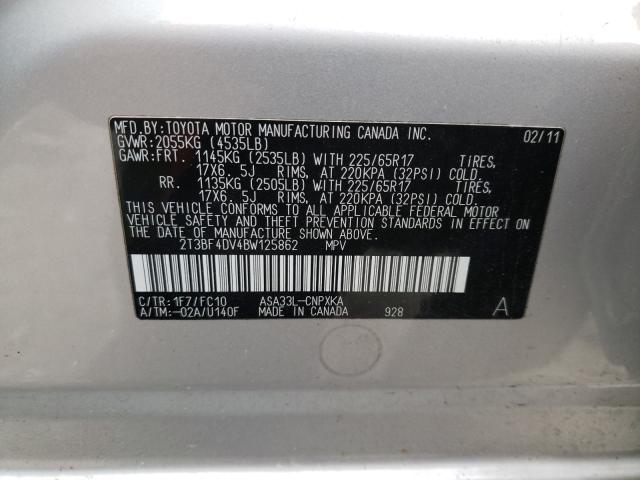 Photo 9 VIN: 2T3BF4DV4BW125862 - TOYOTA RAV4 