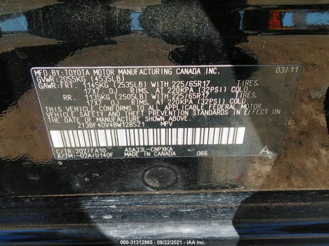 Photo 8 VIN: 2T3BF4DV4BW128521 - TOYOTA RAV4 