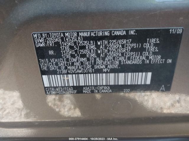 Photo 8 VIN: 2T3BF4DV5AW030161 - TOYOTA RAV4 