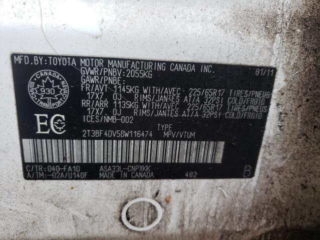 Photo 9 VIN: 2T3BF4DV5BW116474 - TOYOTA RAV4 