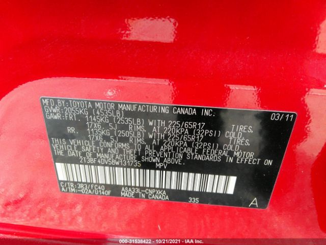 Photo 8 VIN: 2T3BF4DV5BW131735 - TOYOTA RAV4 