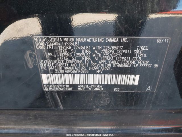 Photo 8 VIN: 2T3BF4DV5BW140855 - TOYOTA RAV4 