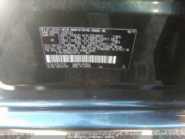 Photo 8 VIN: 2T3BF4DV5BW158143 - TOYOTA RAV4 