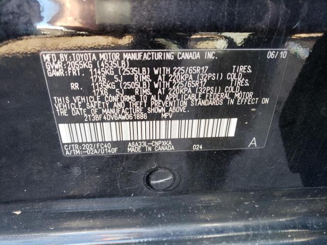 Photo 9 VIN: 2T3BF4DV6AW061886 - TOYOTA RAV4 