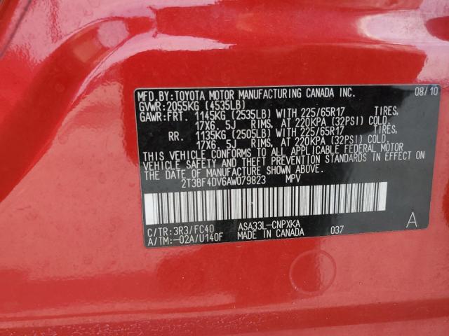 Photo 12 VIN: 2T3BF4DV6AW079823 - TOYOTA RAV4 