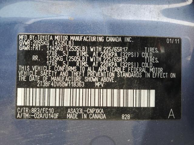 Photo 11 VIN: 2T3BF4DV6BW118363 - TOYOTA RAV4 