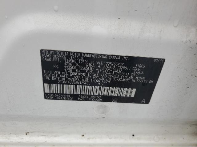 Photo 12 VIN: 2T3BF4DV6BW125460 - TOYOTA RAV4 