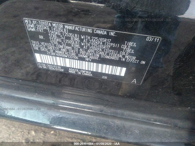 Photo 8 VIN: 2T3BF4DV6BW133106 - TOYOTA RAV4 