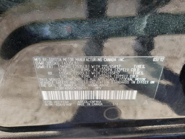 Photo 12 VIN: 2T3BF4DV6CW204581 - TOYOTA RAV4 