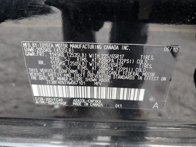 Photo 12 VIN: 2T3BF4DV7AW067101 - TOYOTA RAV4 