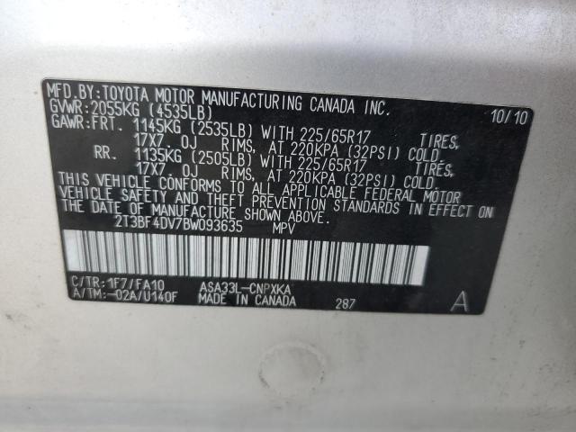 Photo 12 VIN: 2T3BF4DV7BW093635 - TOYOTA RAV4 