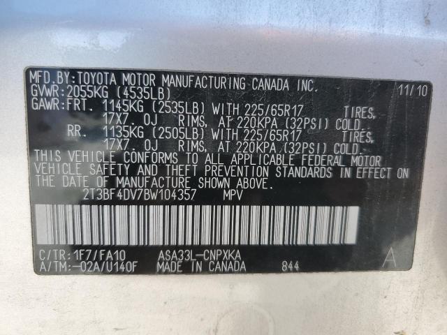 Photo 12 VIN: 2T3BF4DV7BW104357 - TOYOTA RAV4 