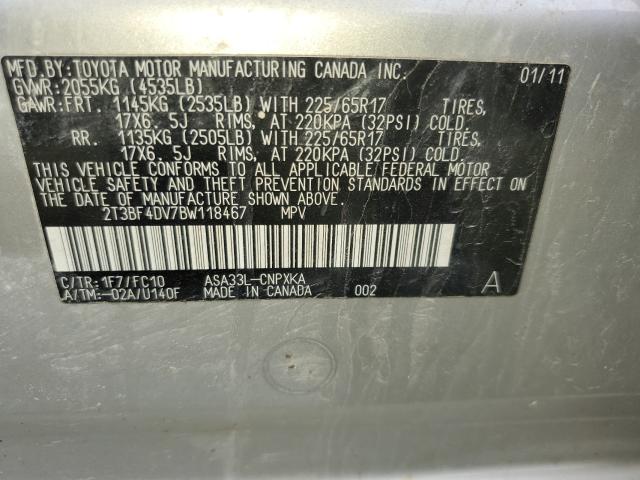 Photo 9 VIN: 2T3BF4DV7BW118467 - TOYOTA RAV4 