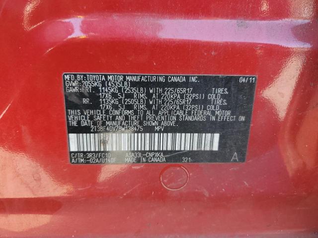 Photo 12 VIN: 2T3BF4DV7BW138475 - TOYOTA RAV4 