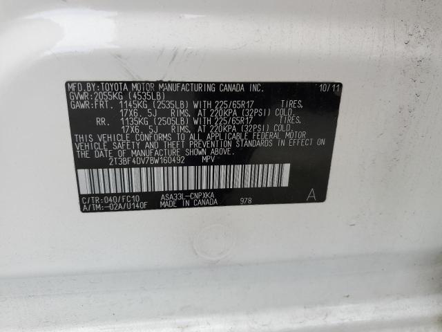 Photo 12 VIN: 2T3BF4DV7BW160492 - TOYOTA RAV4 