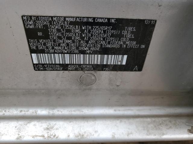 Photo 13 VIN: 2T3BF4DV7BW173386 - TOYOTA RAV4 