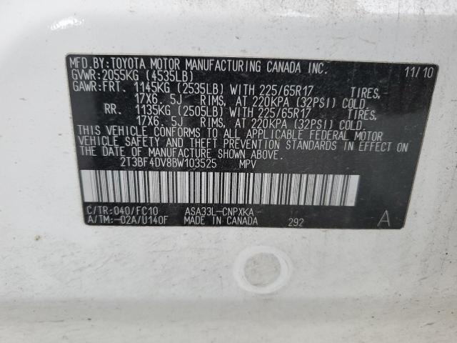 Photo 12 VIN: 2T3BF4DV8BW103525 - TOYOTA RAV4 