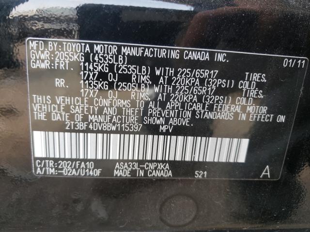 Photo 9 VIN: 2T3BF4DV8BW115397 - TOYOTA RAV4 