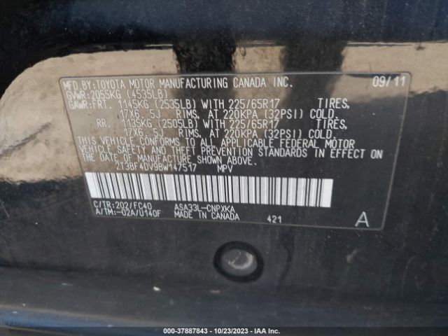 Photo 8 VIN: 2T3BF4DV9BW147517 - TOYOTA RAV4 