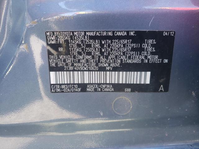 Photo 9 VIN: 2T3BF4DV9CW210620 - TOYOTA RAV4 