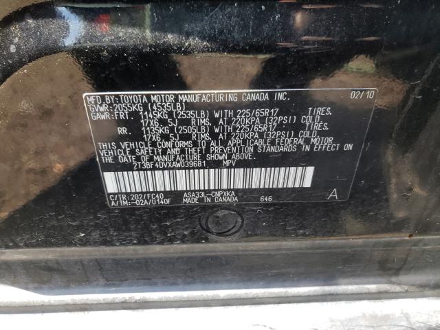 Photo 9 VIN: 2T3BF4DVXAW039681 - TOYOTA RAV4 