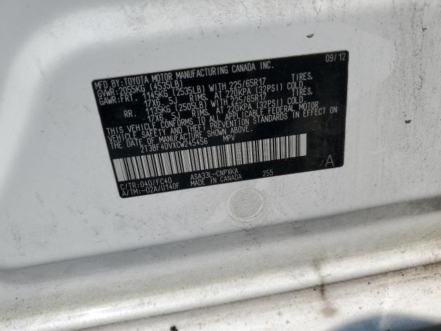 Photo 12 VIN: 2T3BF4DVXCW245456 - TOYOTA RAV4 