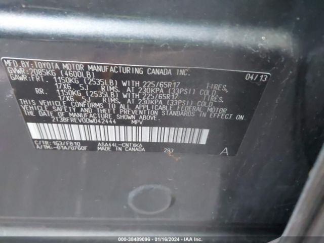 Photo 8 VIN: 2T3BFREV0DW042444 - TOYOTA RAV4 