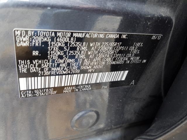 Photo 9 VIN: 2T3BFREV0DW042699 - TOYOTA RAV4 LE 