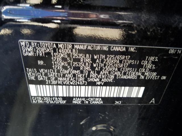 Photo 9 VIN: 2T3BFREV0EW224873 - TOYOTA RAV4 LE 