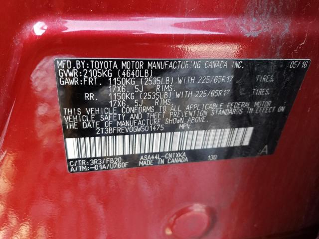 Photo 9 VIN: 2T3BFREV0GW501475 - TOYOTA RAV4 LE 