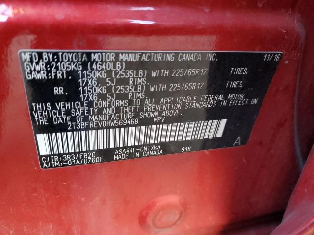 Photo 12 VIN: 2T3BFREV0HW569468 - TOYOTA RAV4 