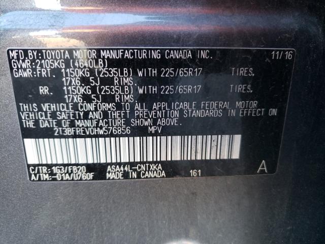 Photo 9 VIN: 2T3BFREV0HW576856 - TOYOTA RAV4 LE 