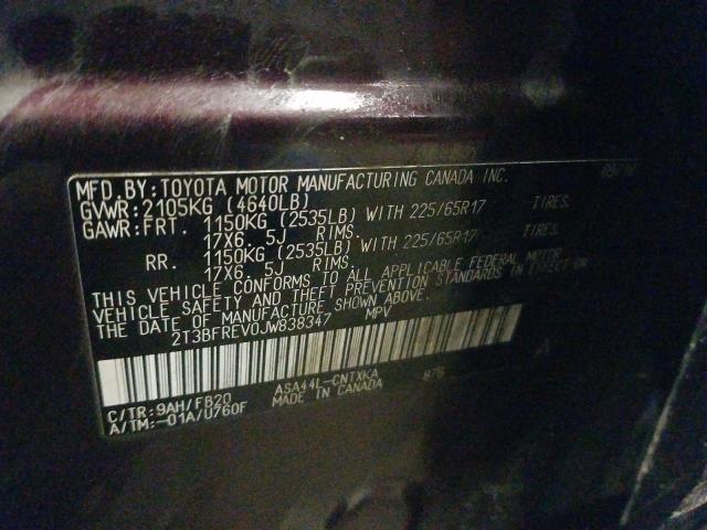 Photo 9 VIN: 2T3BFREV0JW838347 - TOYOTA RAV4 LE 