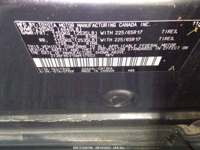 Photo 8 VIN: 2T3BFREV1GW417603 - TOYOTA RAV4 